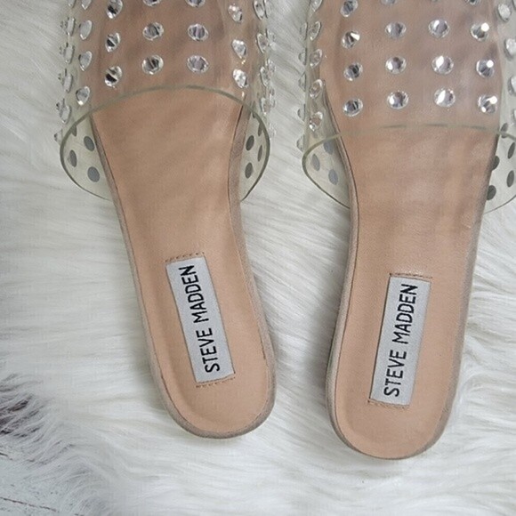 Steve Madden Tanna Womens  Crystal Clear  Sandals Size 6.5 Princess - Picture 4 of 9